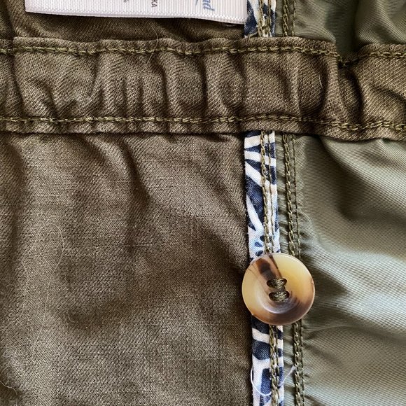 Lucky Brand Zip-up Utility Military Bomber Jacket Two Tone Army Green Sz Large - Picture 11 of 11